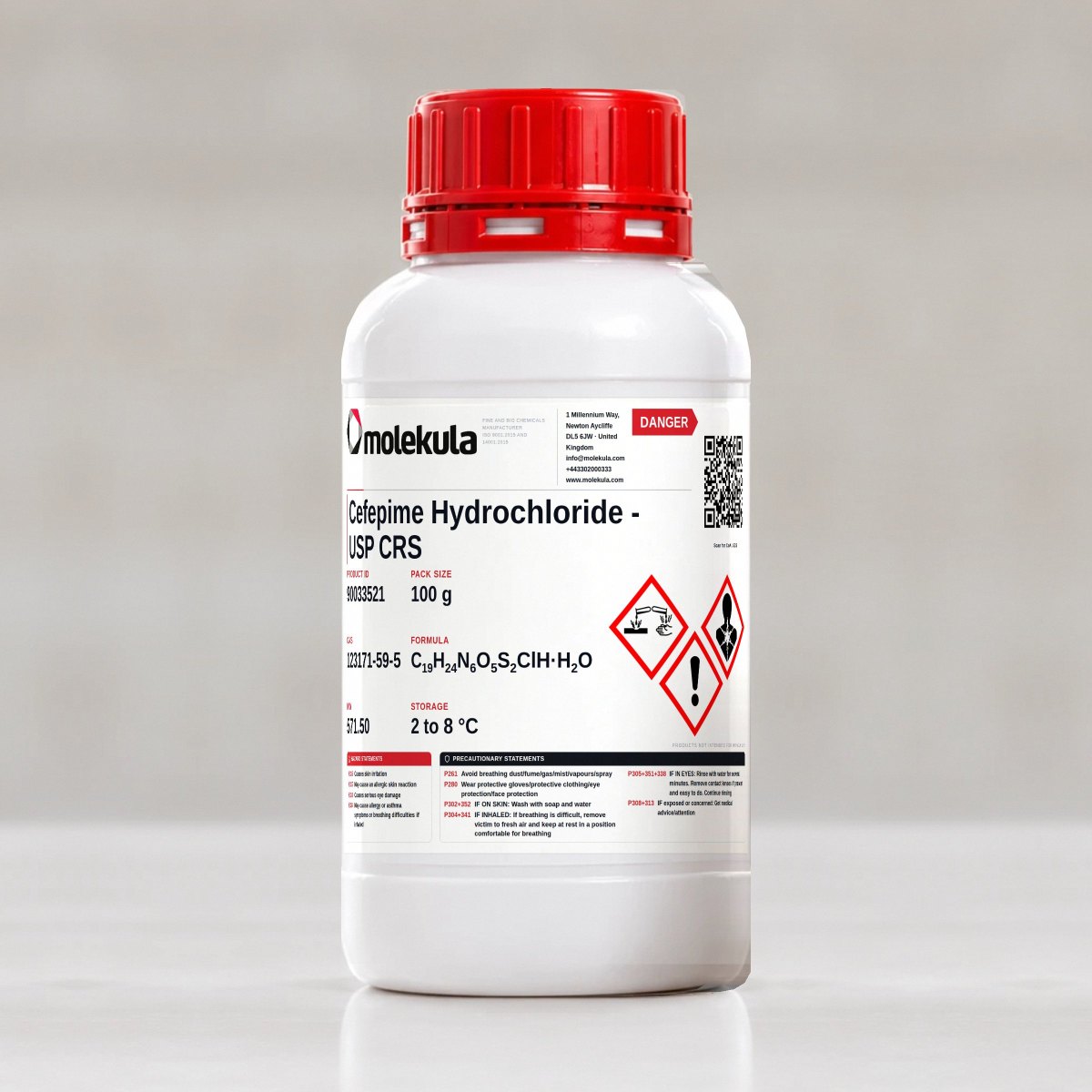 Cefepime Hydrochloride - USP CRS, 100 g pack