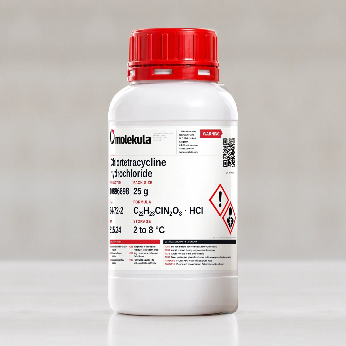 Chlortetracycline hydrochloride, 25 g pack