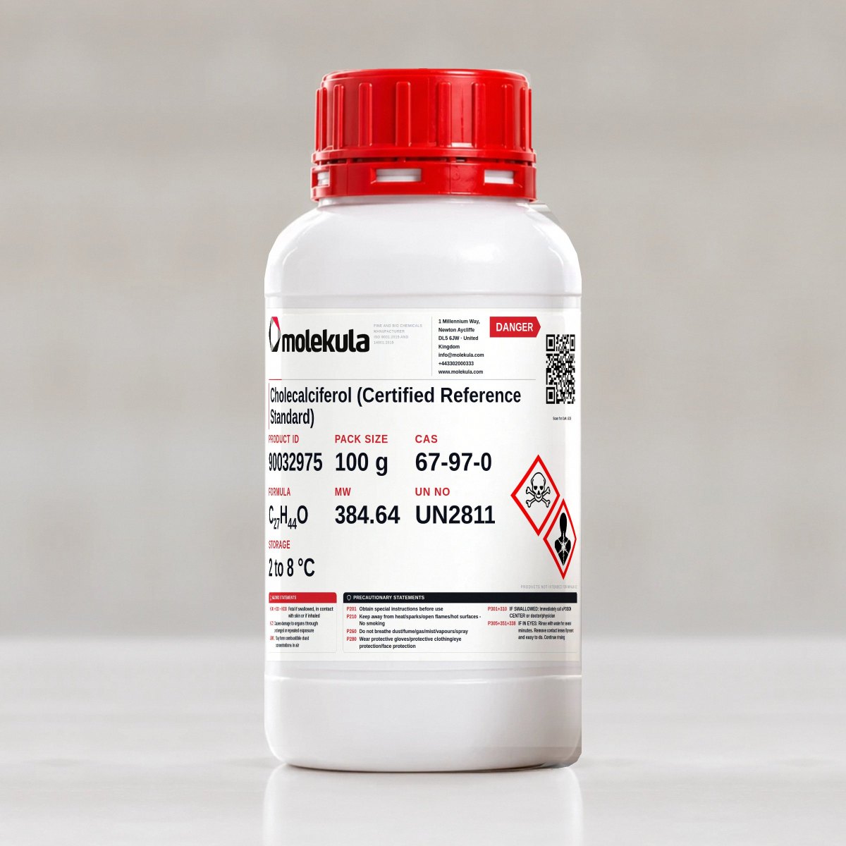 Cholécalciférol (Échantillon de référence certifié), conditionnement 100 g