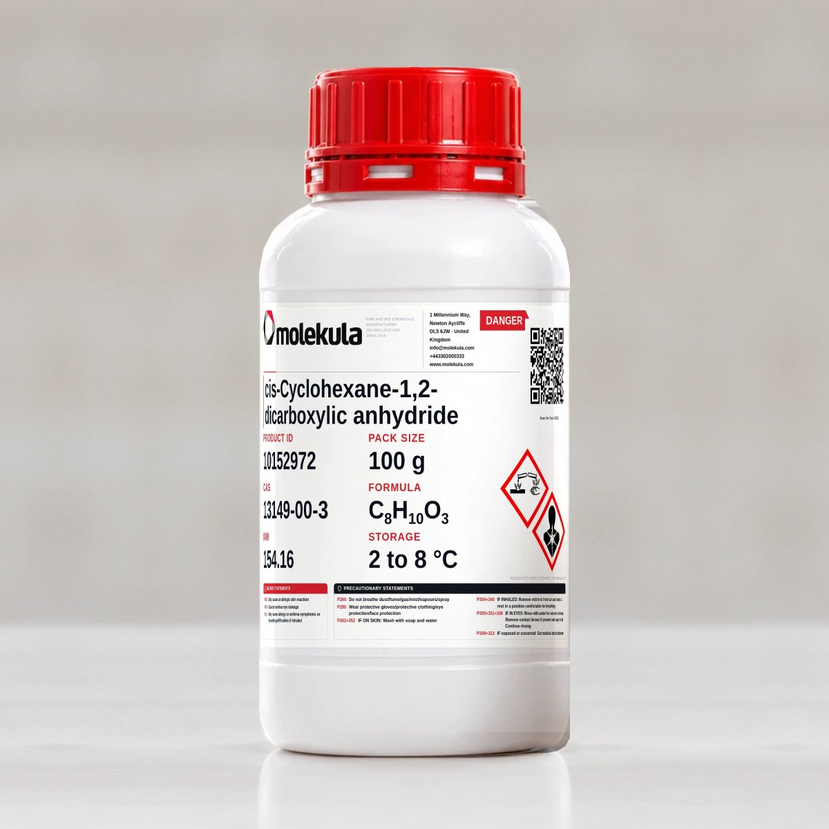 cis-Cyclohexane-1,2-dicarboxylic anhydride, 100 g pack