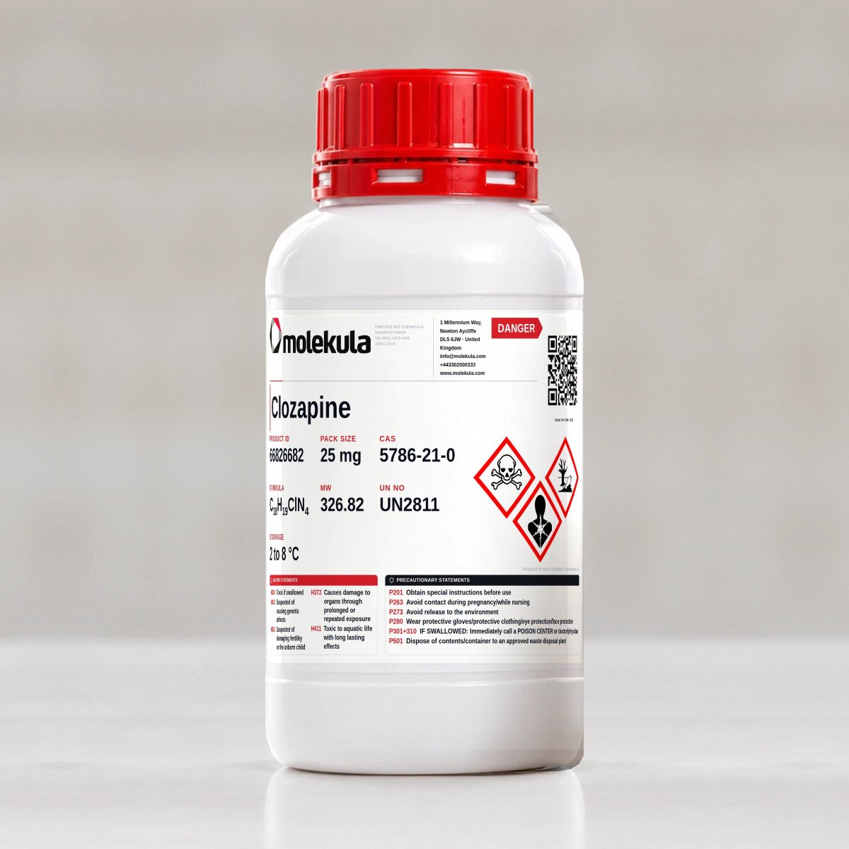 Clozapine, 25 mg pack