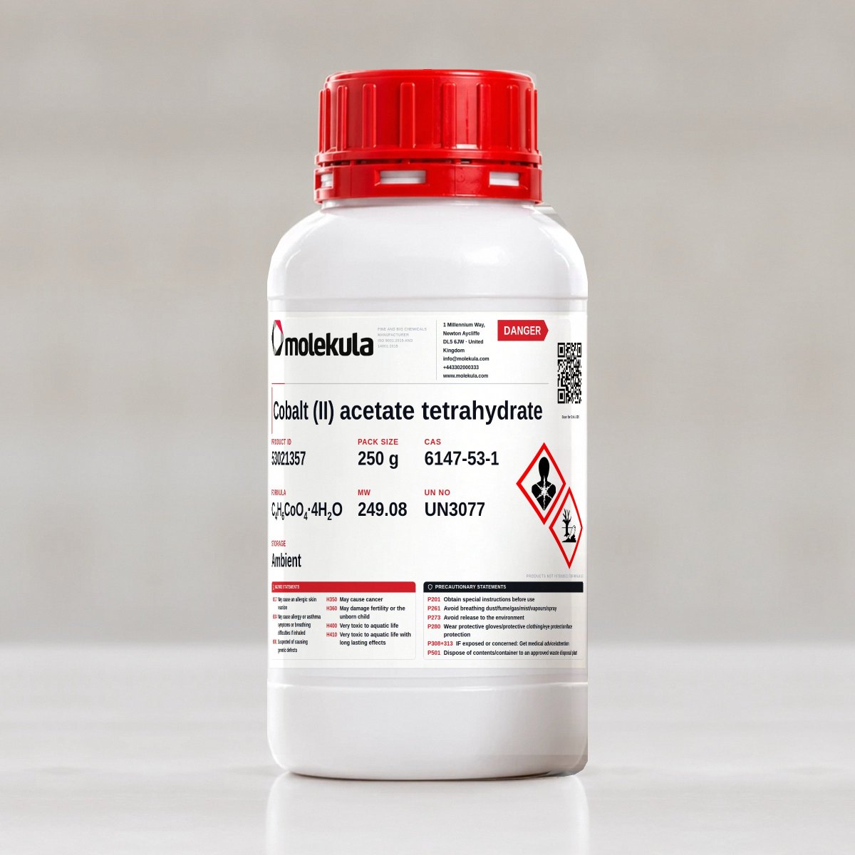 Cobalt (II) acetate tetrahydrate, 250 g pack