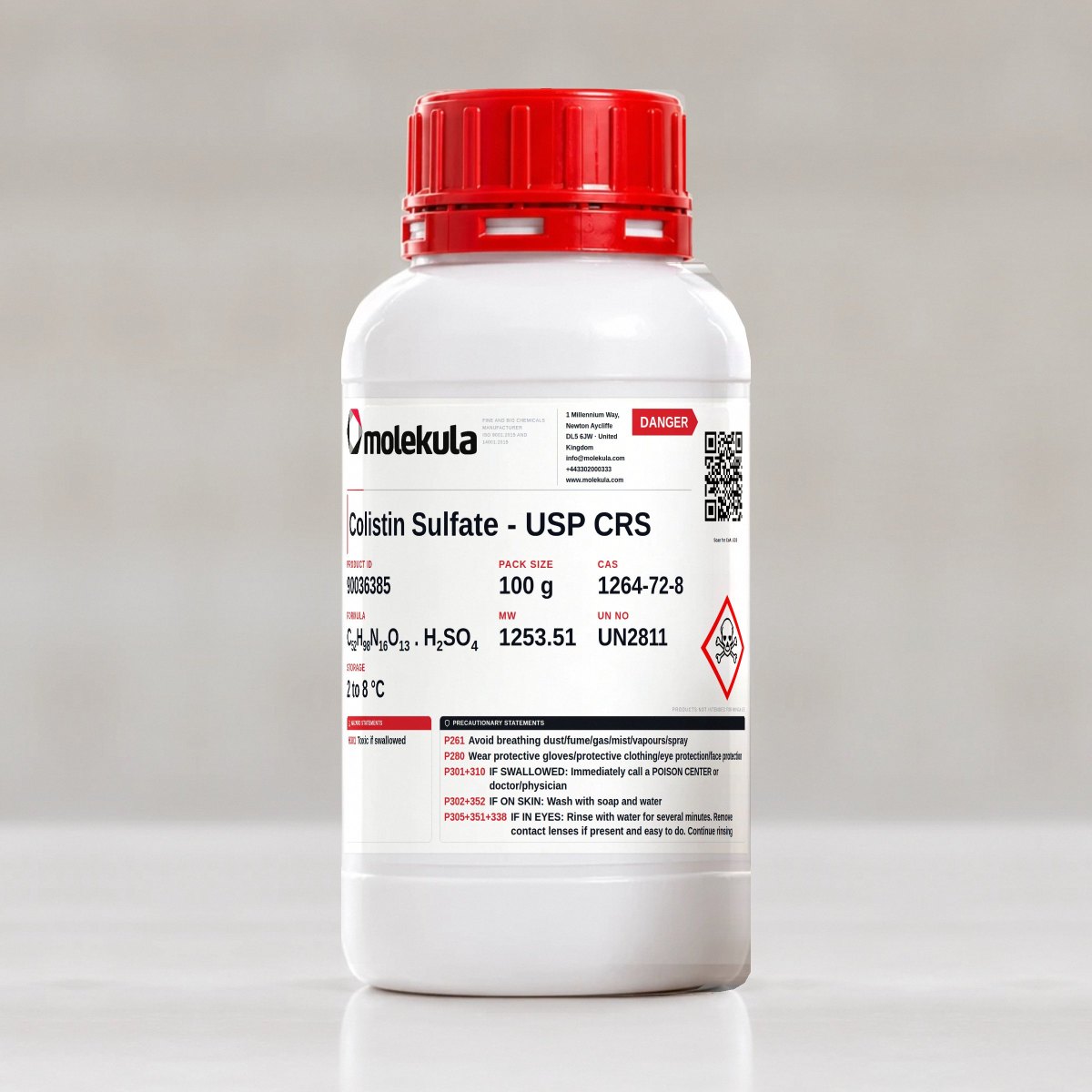 Colistin Sulfate - USP CRS, 100 g pack