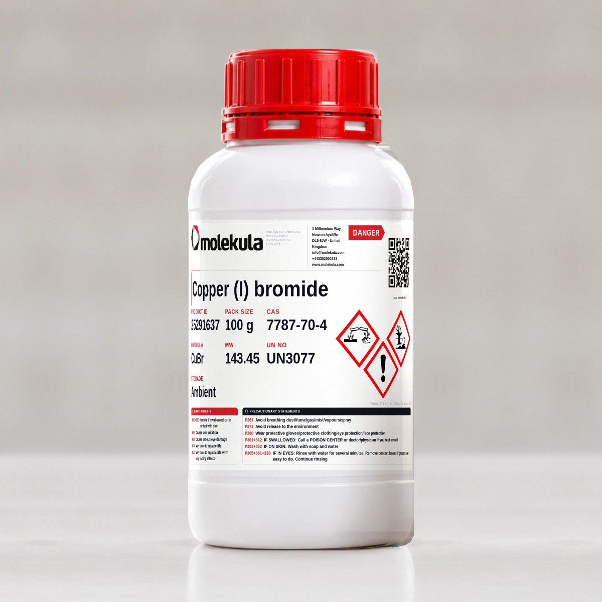 Copper (I) bromide, 100 g pack