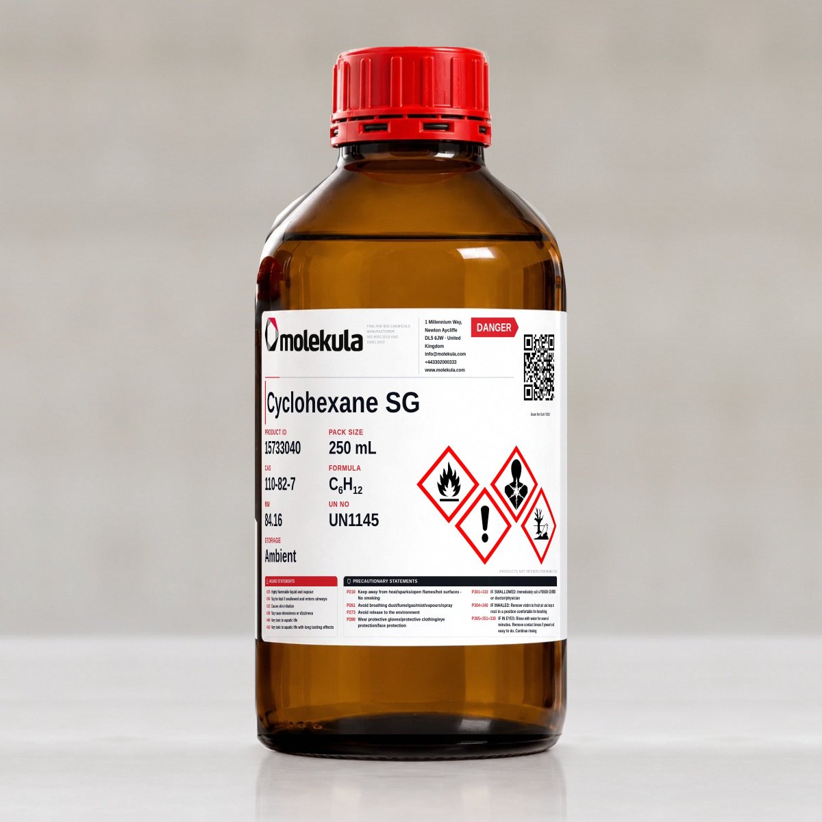 Cyclohexane SG, 250 mL pack