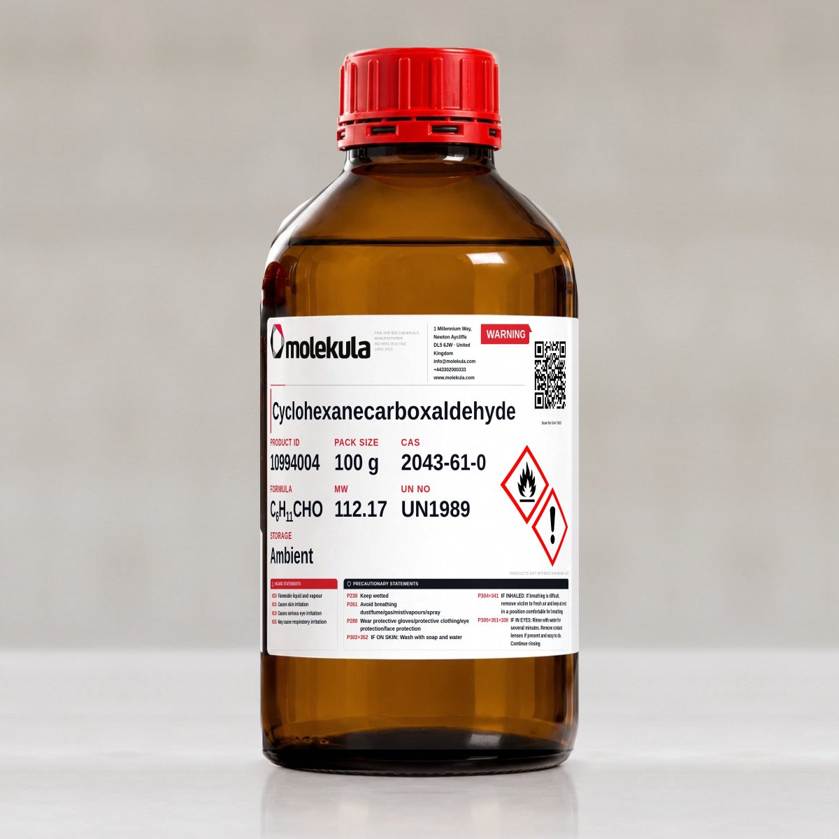 Cyclohexanecarboxaldehyde, 100 g pack