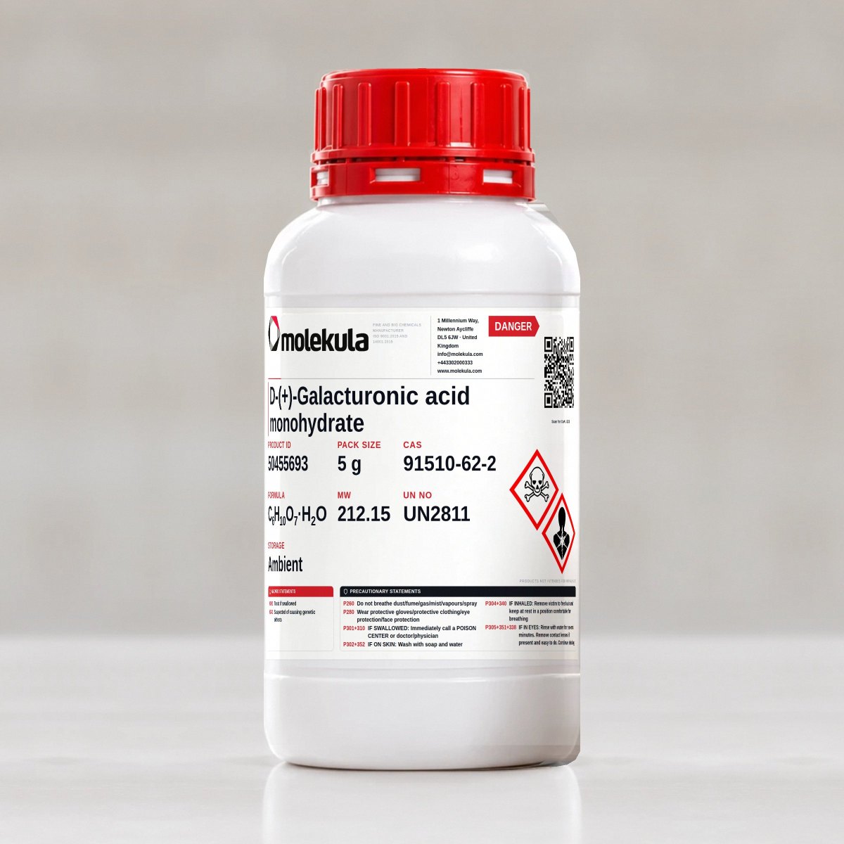 D-(+)-Galacturonic acid monohydrate, 5 g pack