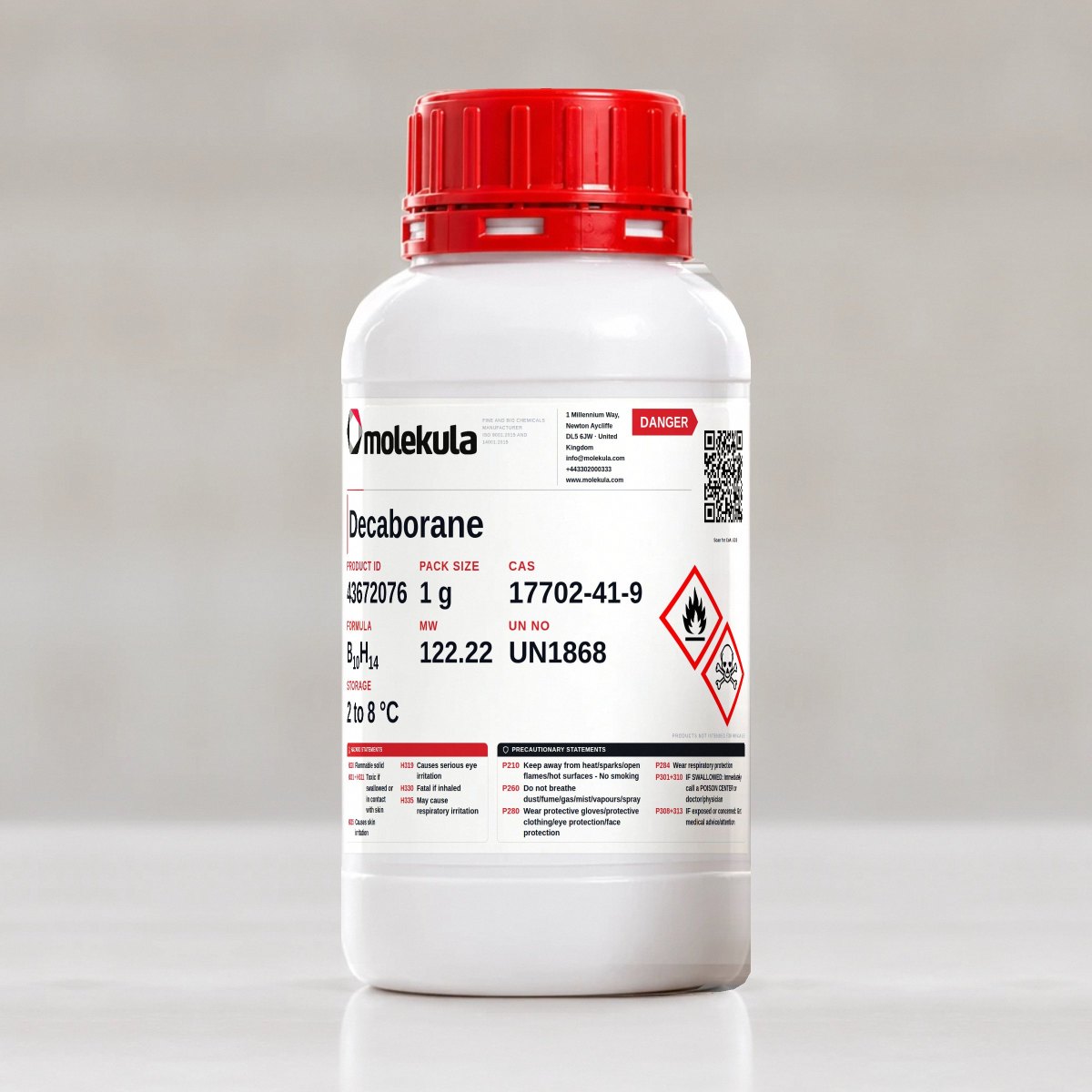 Decaborane, 1 g pack