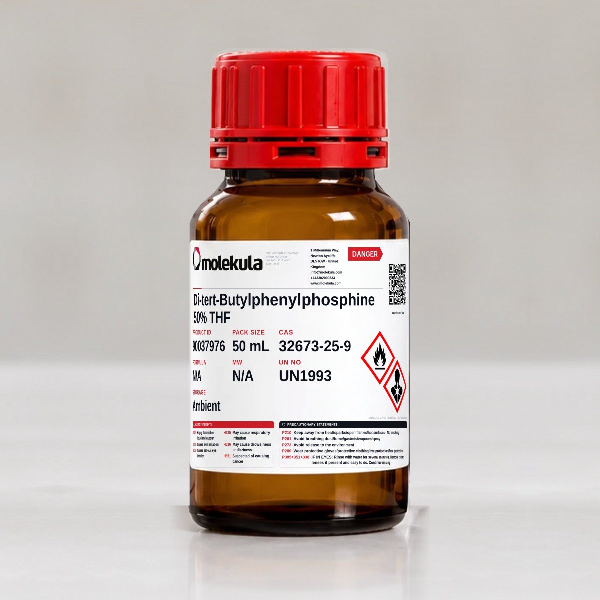 Di-tert-Butylphenylphosphine 50% THF, 50 mL pack