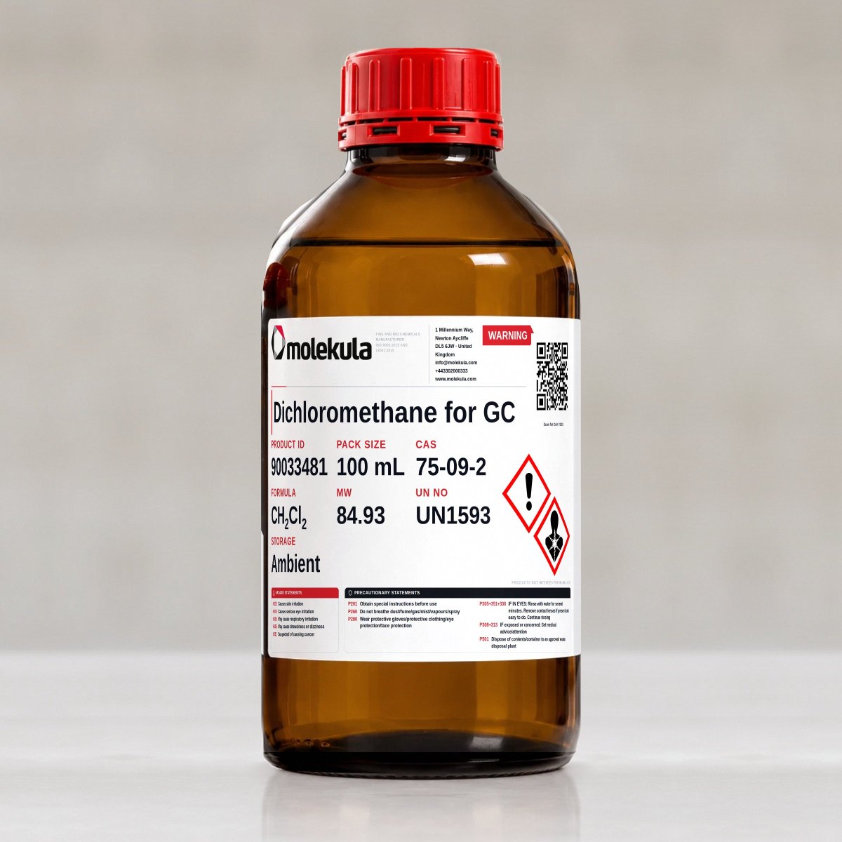 Dichloromethane for GC, 100 mL pack
