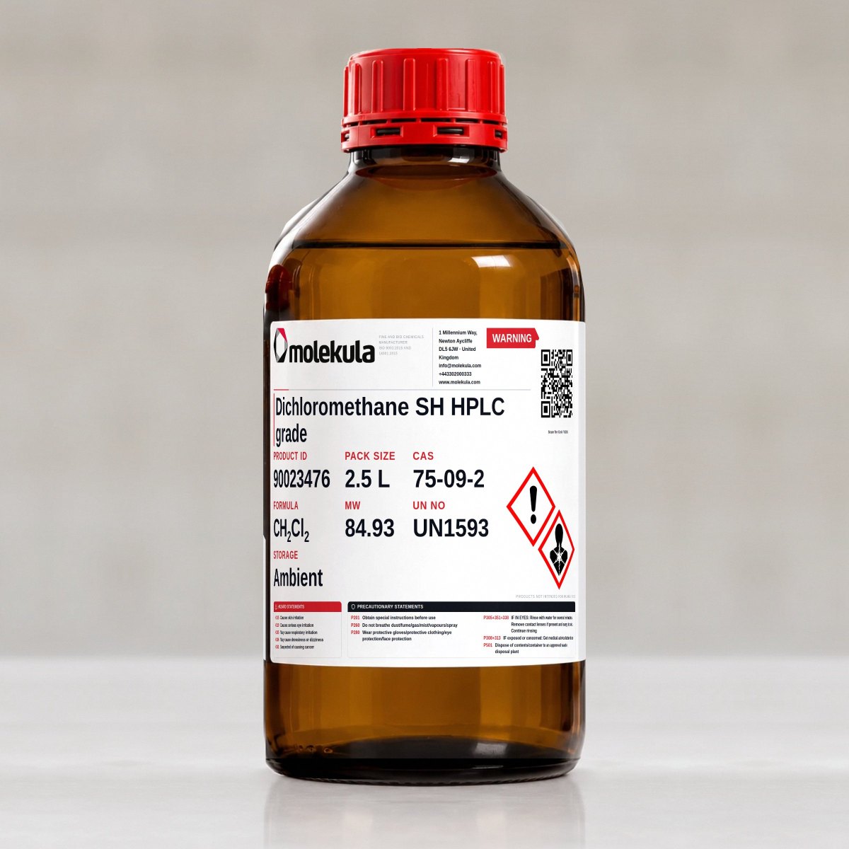 Dichlorométhane SH HPLC, conditionnement 2.5 L