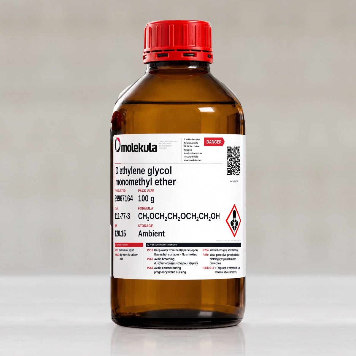Diethylene glycol monomethyl ether, 100 g pack