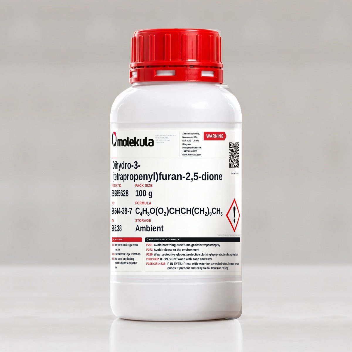 Dihydro-3-(tetrapropenyl)furan-2,5-dione, 100 g pack