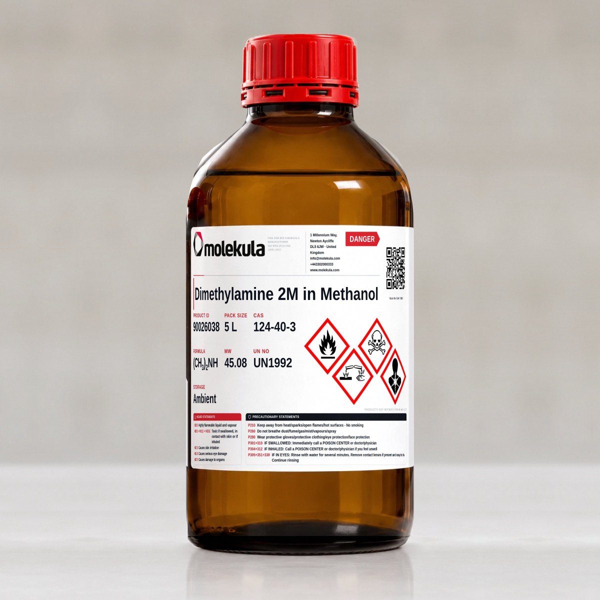 Dimethylamine 2M in Methanol, 5 L pack
