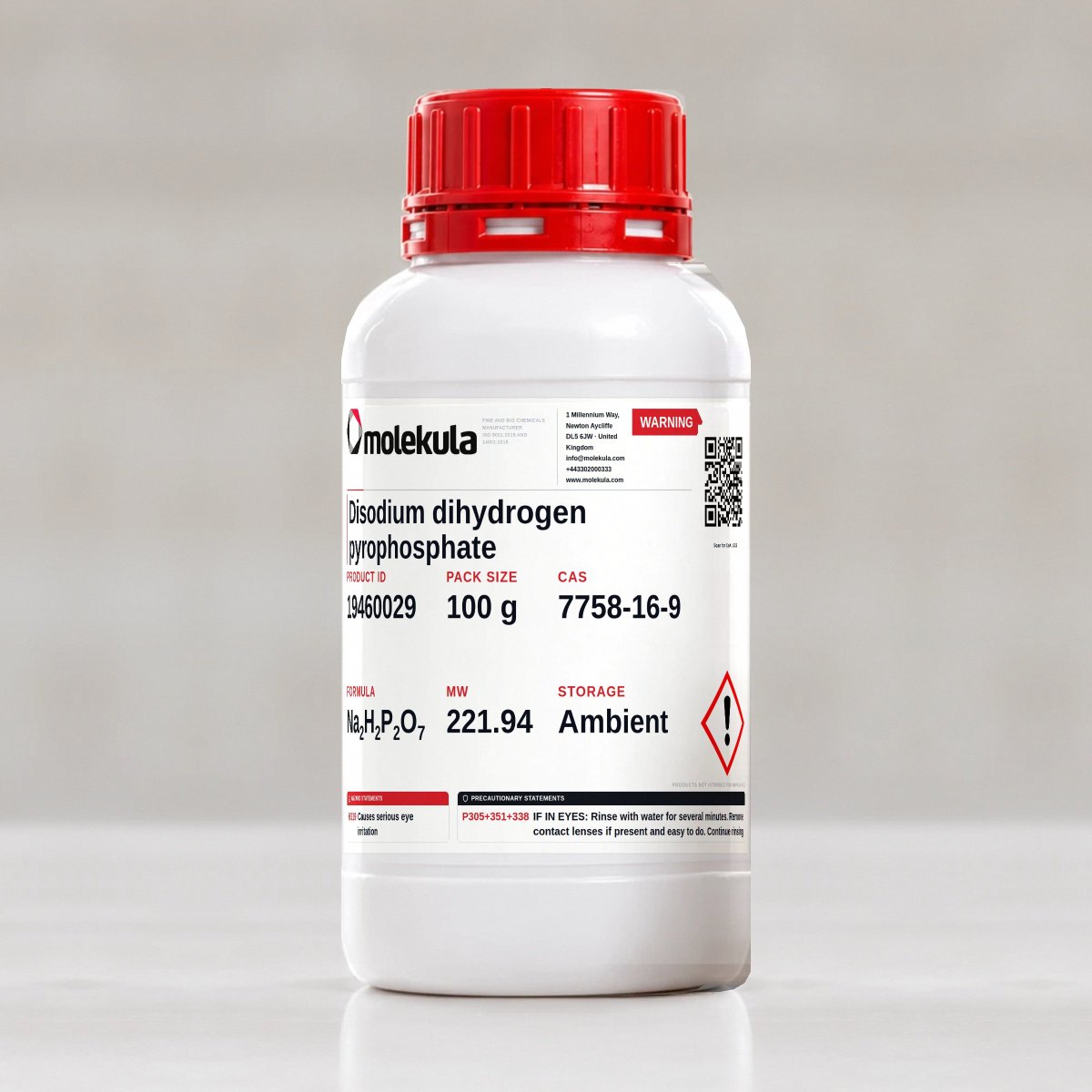 Disodium dihydrogen pyrophosphate, 100 g pack