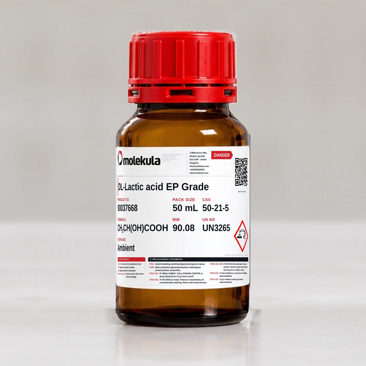 Acido DL-lattico (Farmacopea Europea), confezione da 50 mL