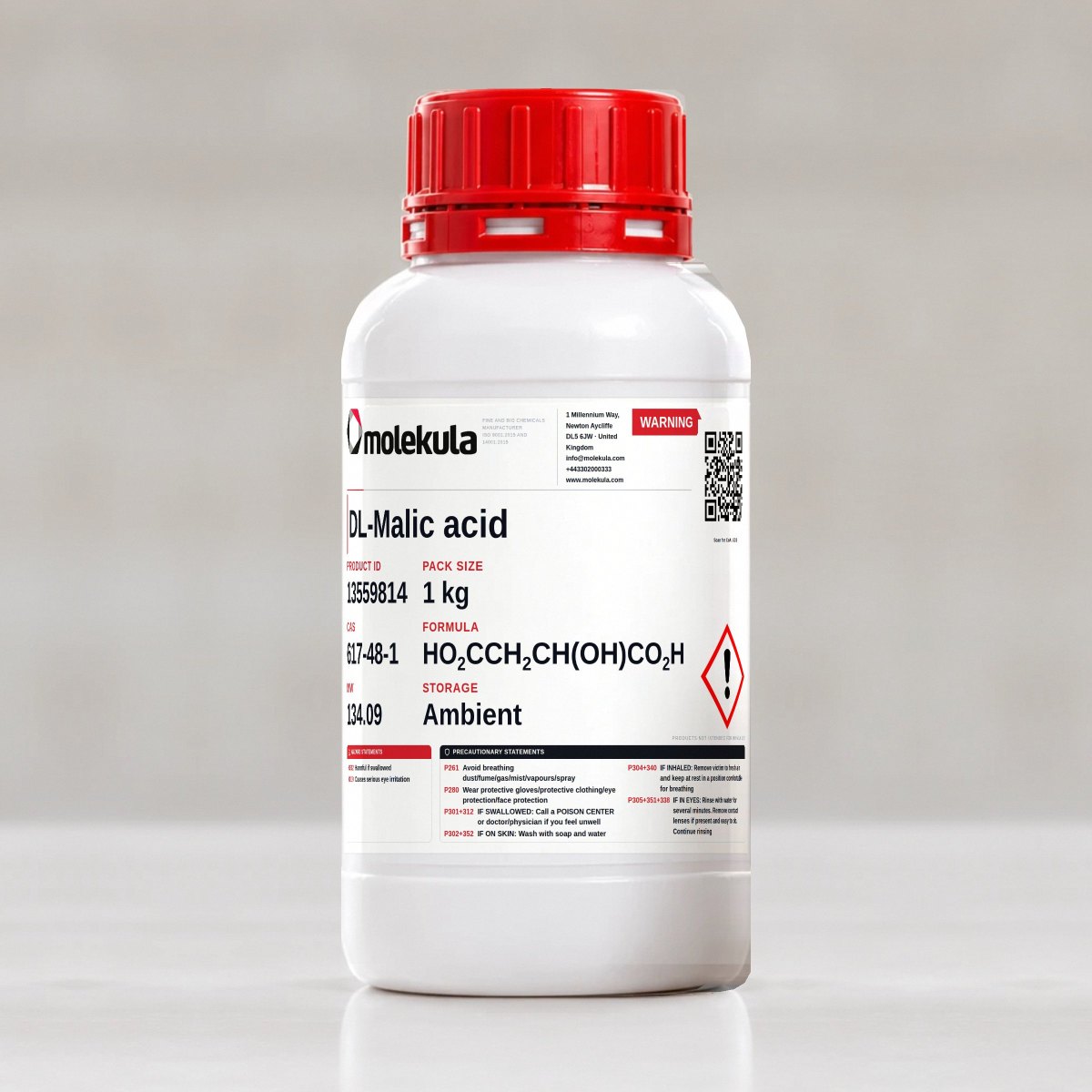 DL-Malic acid, 1 kg pack