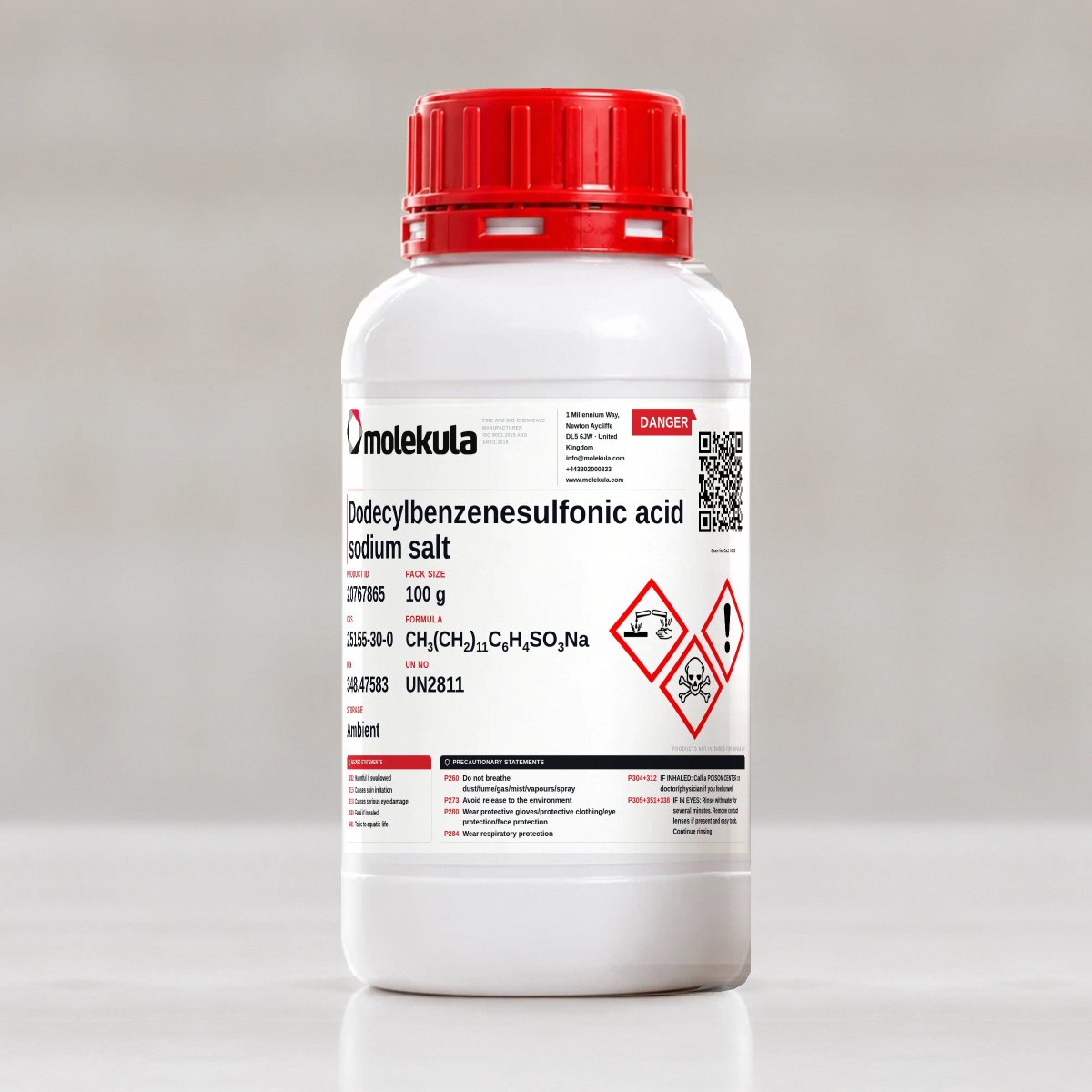 Dodecylbenzenesulfonic acid sodium salt, 100 g pack