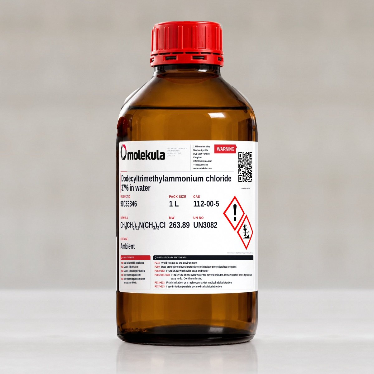 Dodecyltrimethylammoniumchlorid (37 % in Wasser), 1 L Gebinde