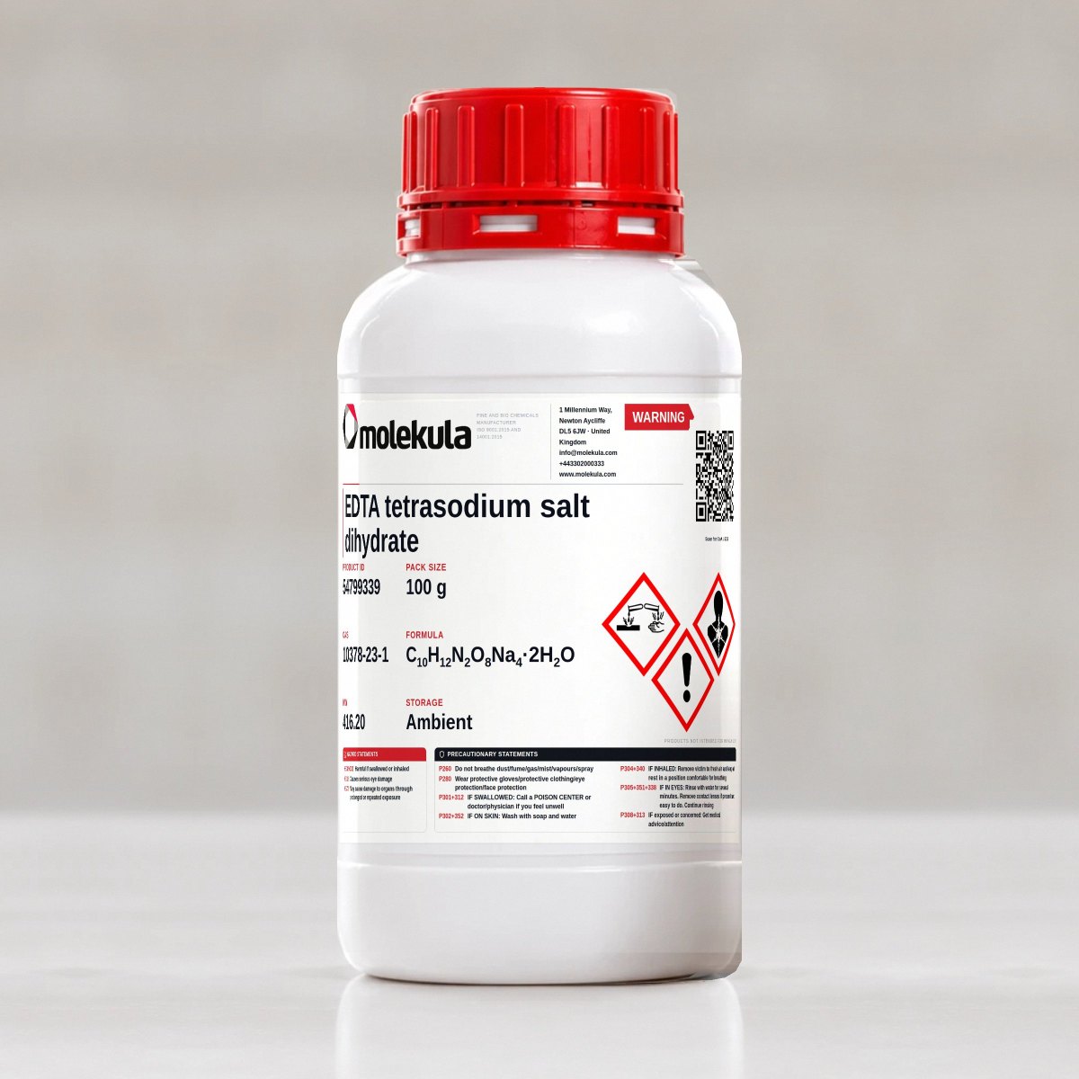 EDTA tetrasodium salt dihydrate, 100 g pack