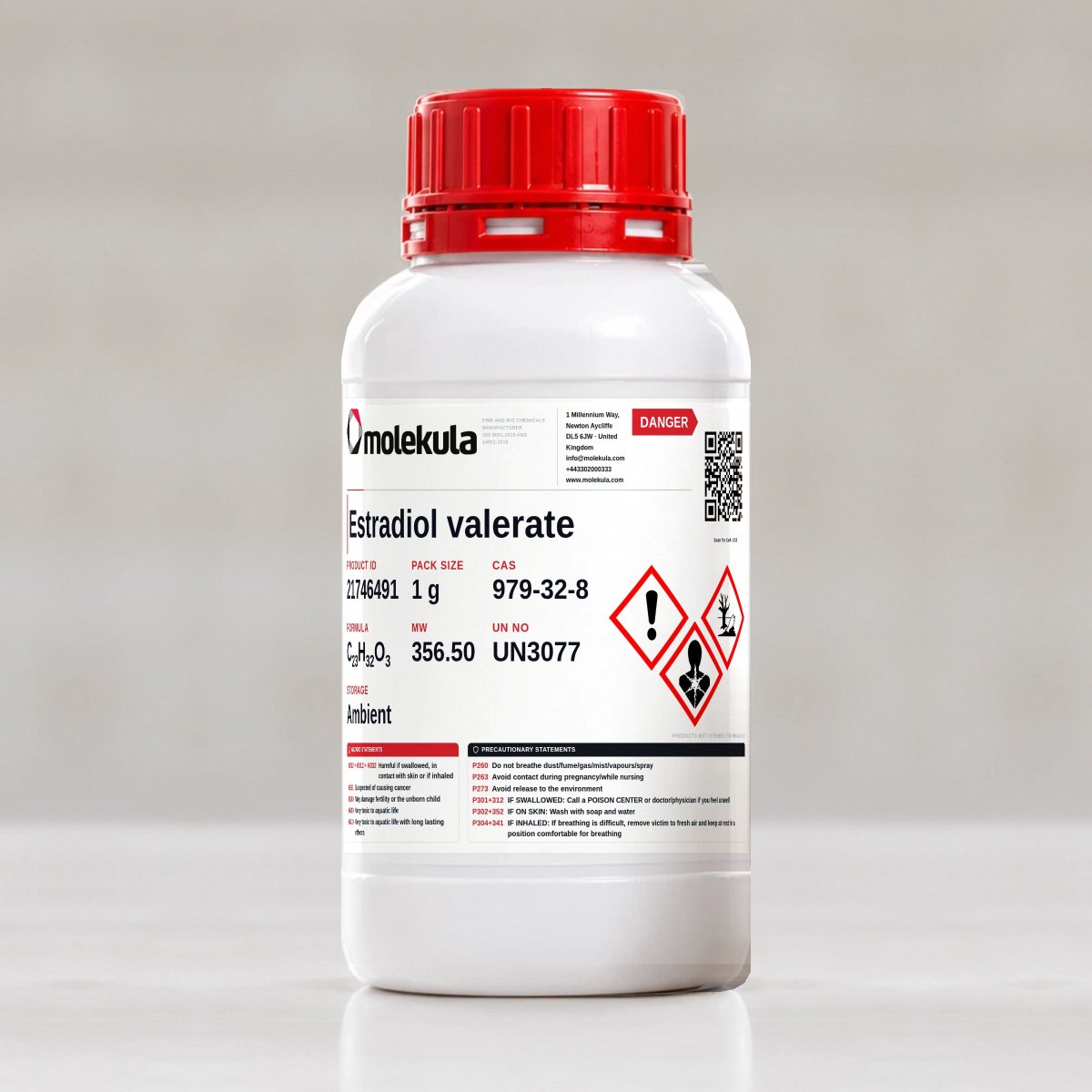 Estradiol valerate, 1 g pack