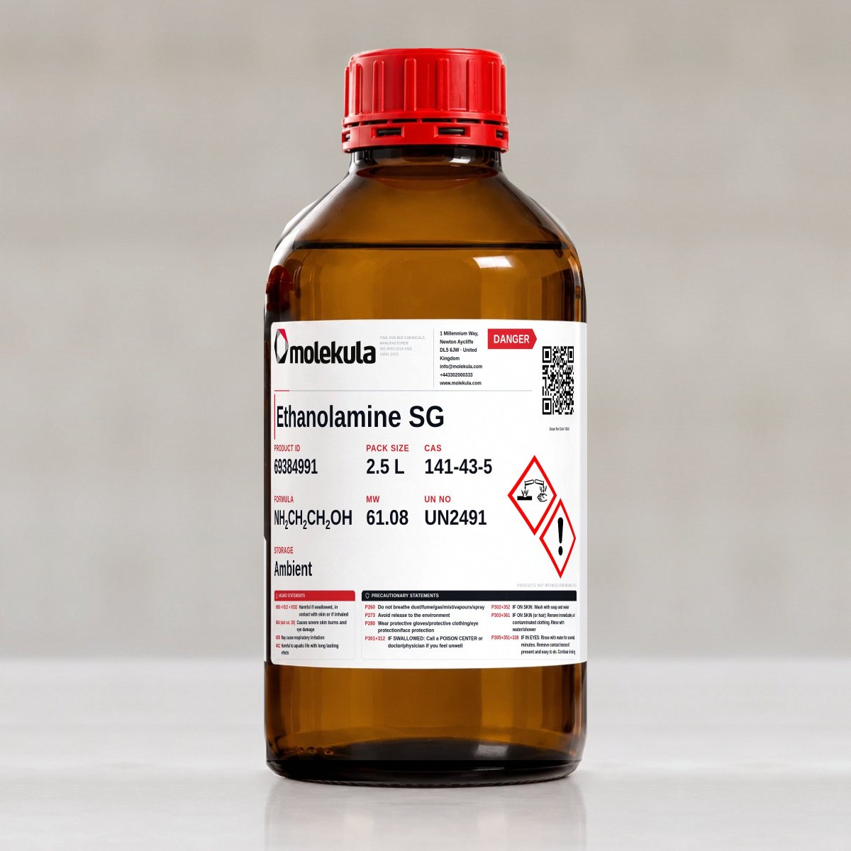 Ethanolamine SG, 2.5 L pack