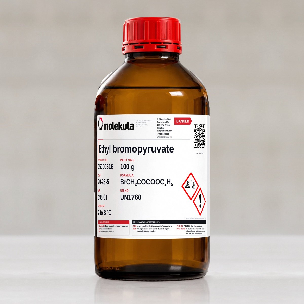 Ethyl bromopyruvate, 100 g pack