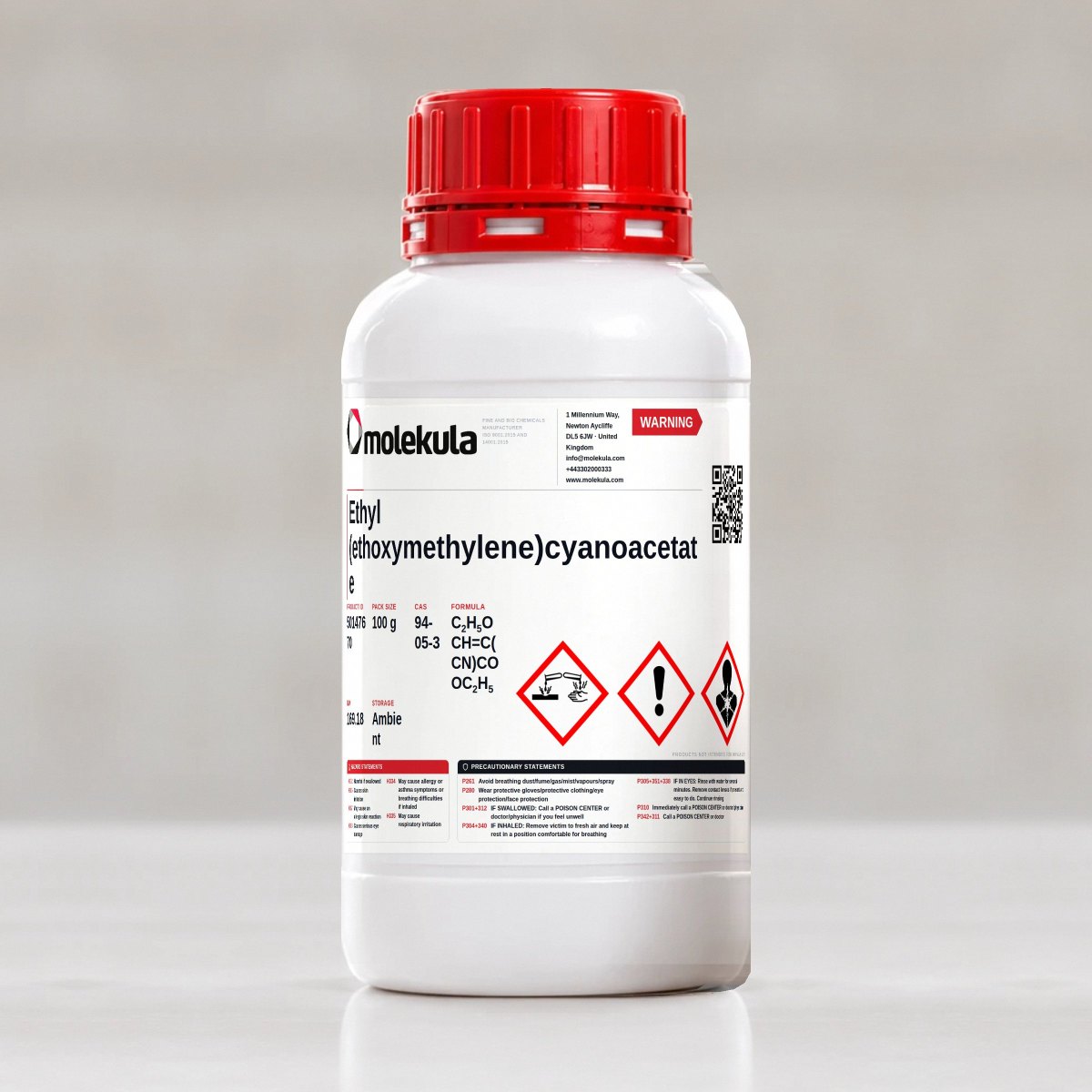 Ethyl (ethoxymethylene)cyanoacetate, 100 g pack