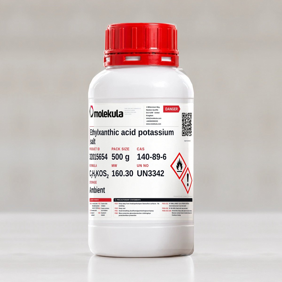 Ethylxanthic acid potassium salt, 500 g pack
