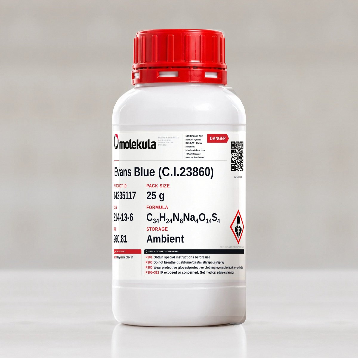 Evans Blue (C.I.23860), 25 g pack