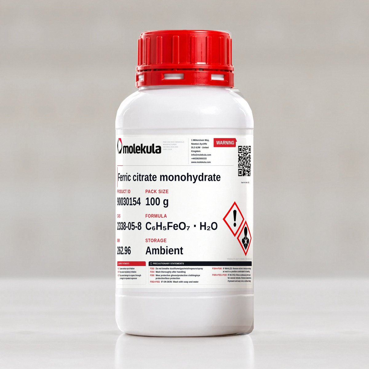 Ferric citrate monohydrate, 100 g pack