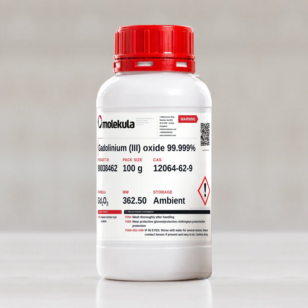 Gadolinium (III) oxide  99.999% , 100 g pack