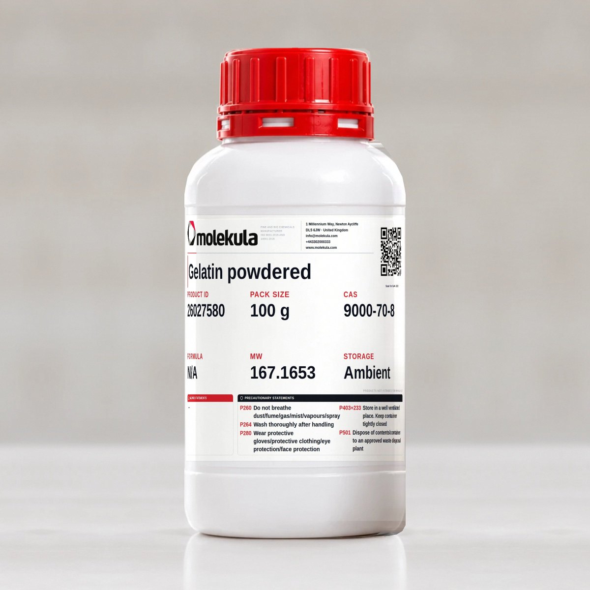 Gelatin powdered, 100 g pack