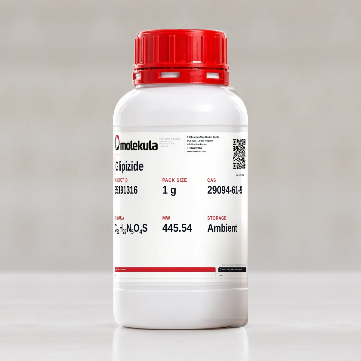 Glipizide, 1 g pack