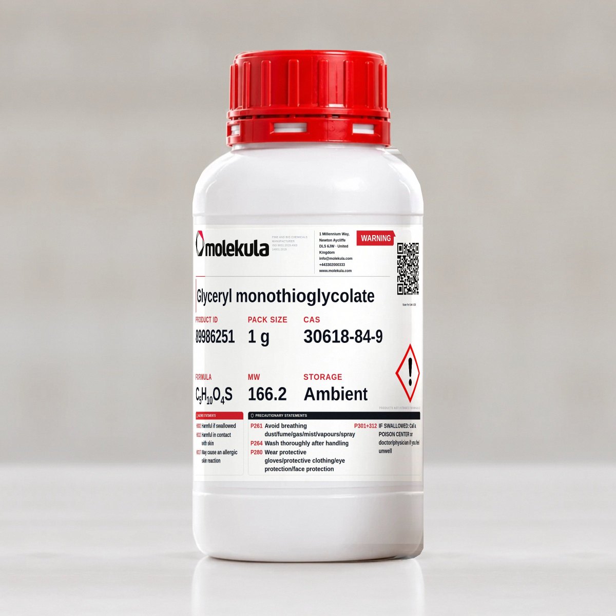 Glyceryl monothioglycolate, 1 g pack