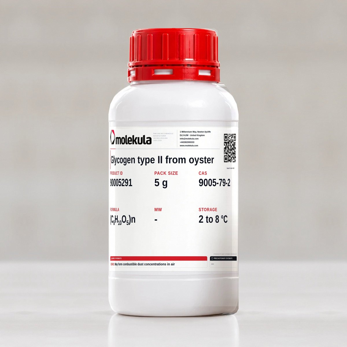 Glycogen type II from oyster, 5 g pack