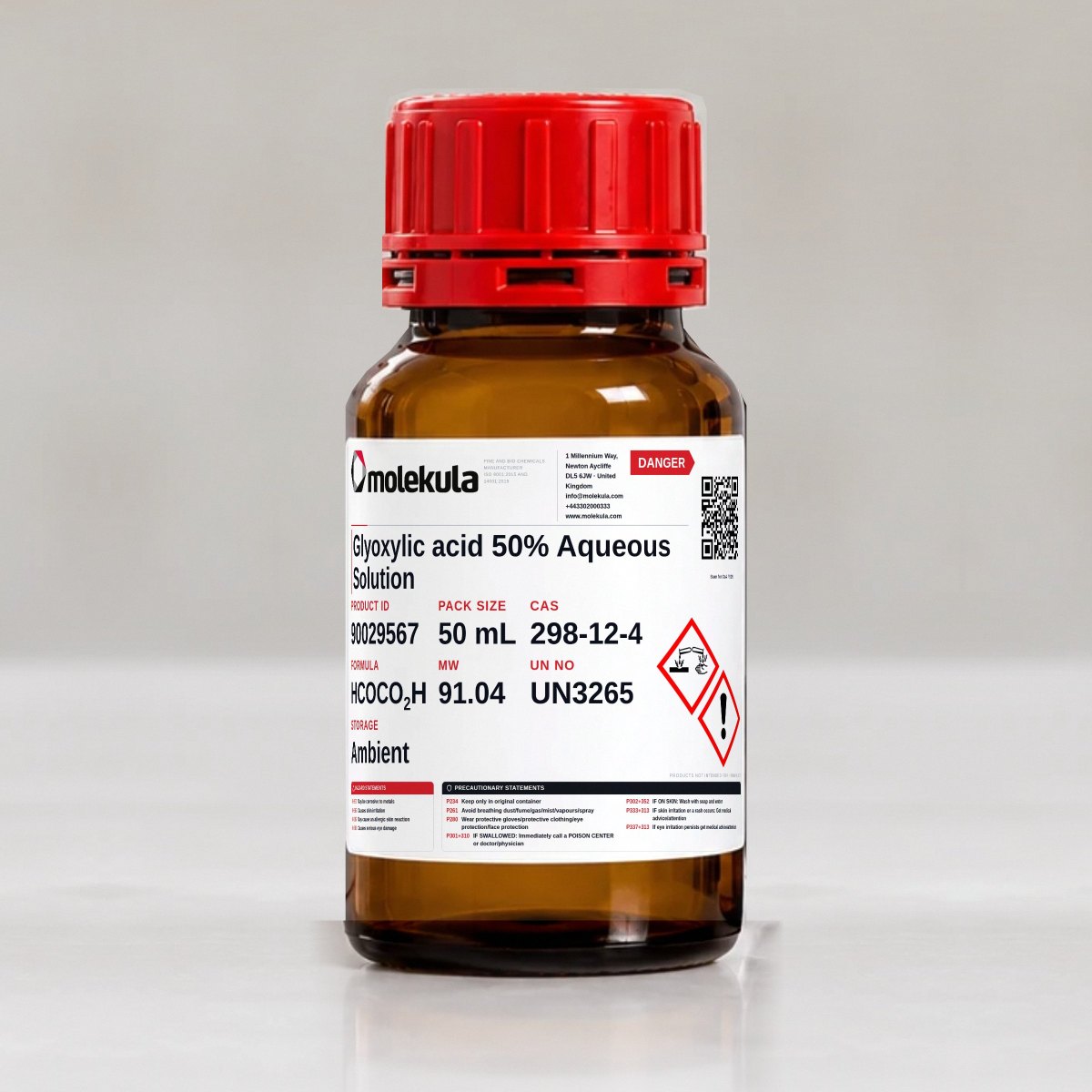 Glyoxylic acid 50% Aqueous Solution, 50 mL pack