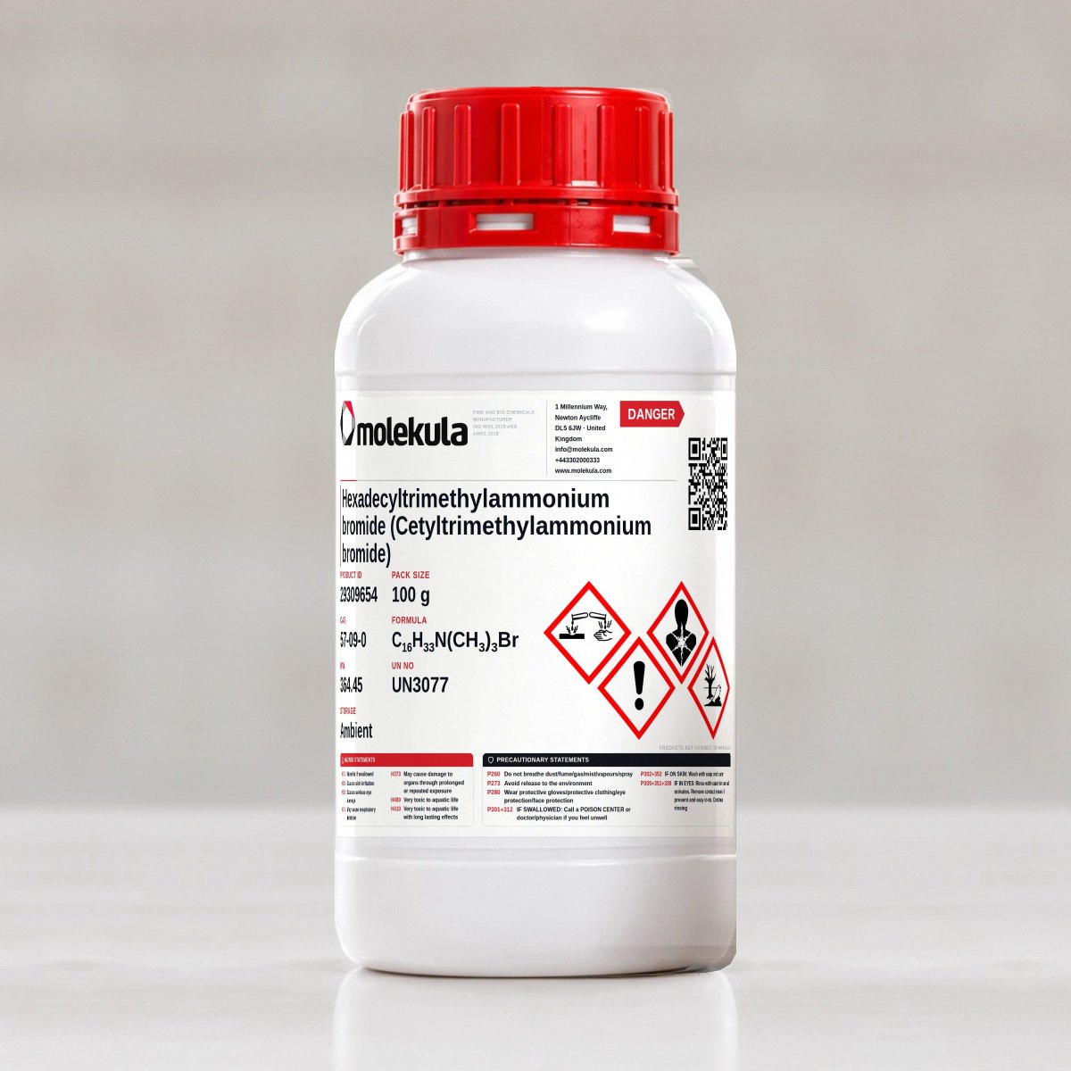 Hexadecyltrimethylammonium bromide (Cetyltrimethylammonium bromide), 100 g pack