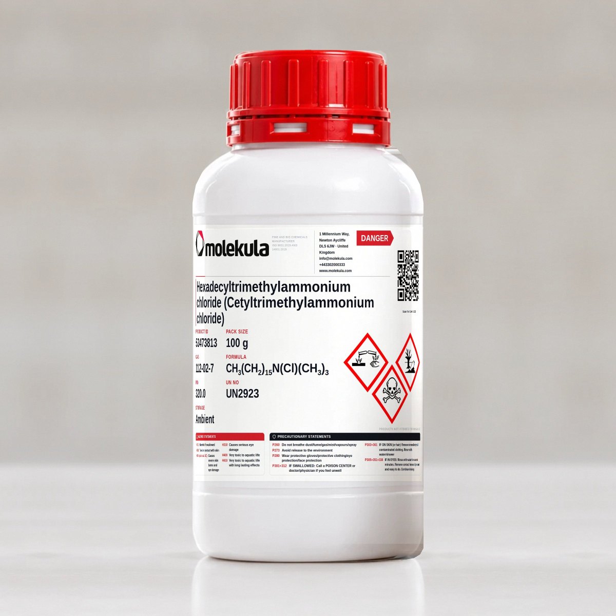 Hexadecyltrimethylammonium chloride (Cetyltrimethylammonium chloride), 100 g pack