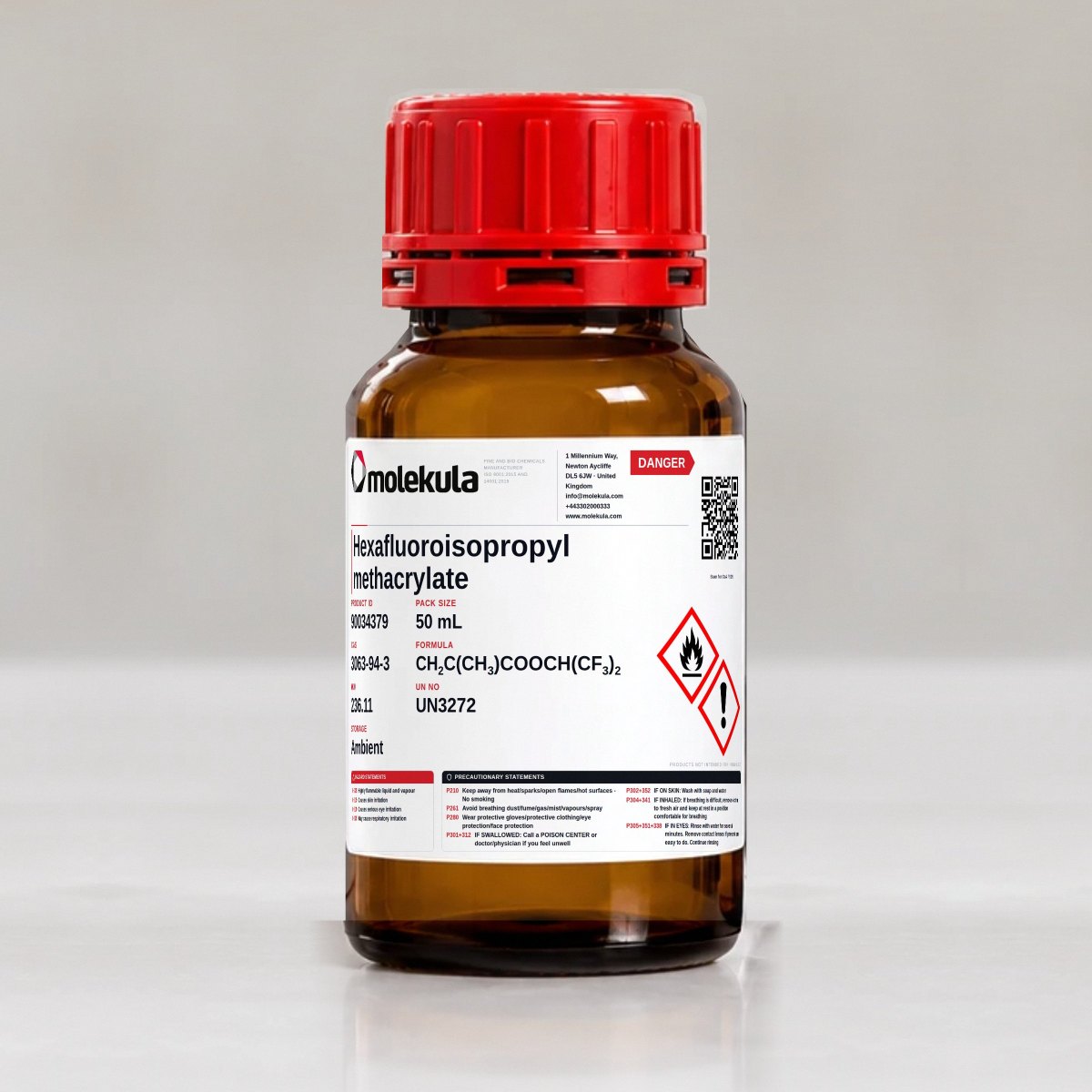 Hexafluoroisopropyl methacrylate, 50 mL pack