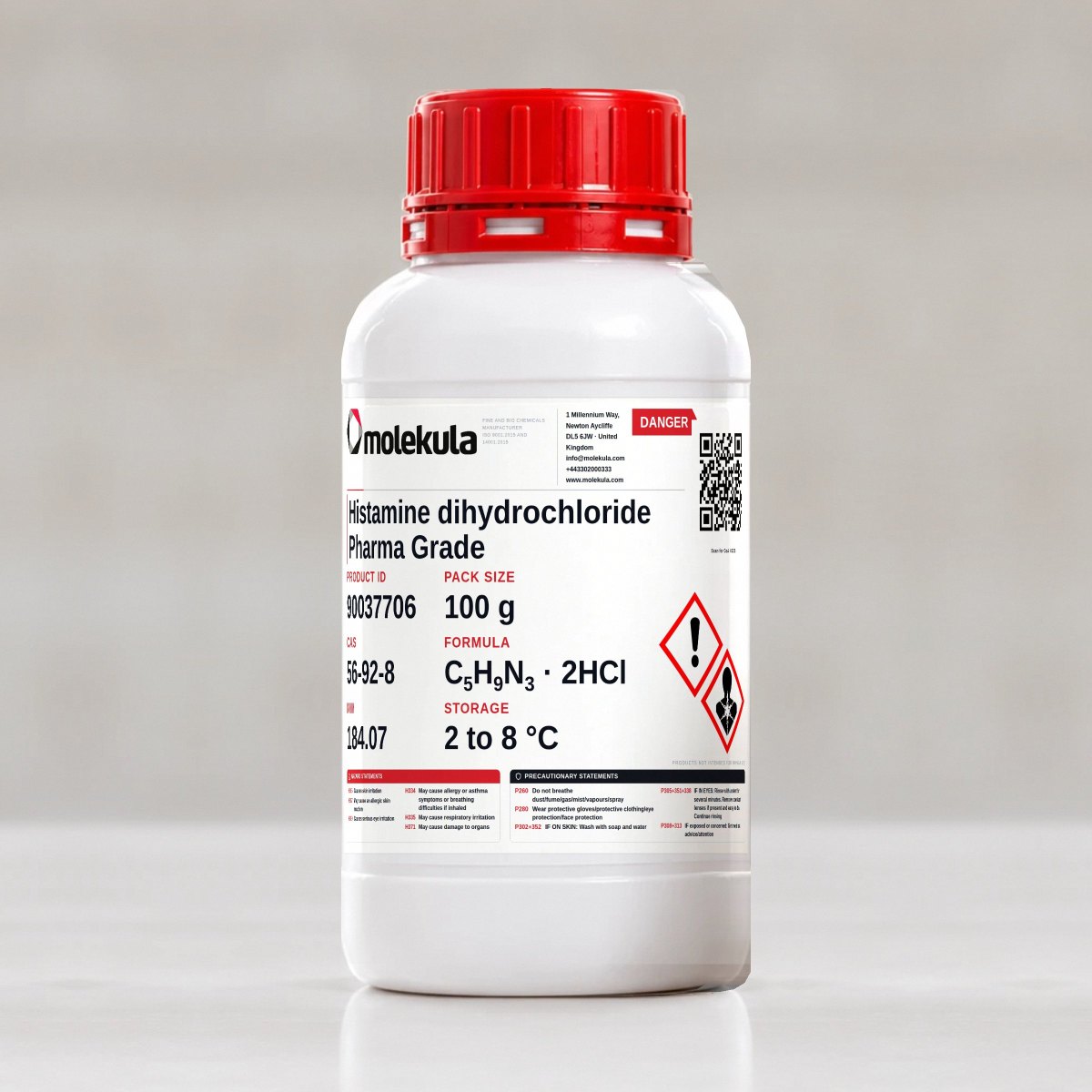 Histamine dihydrochloride Pharma Grade, 100 g pack