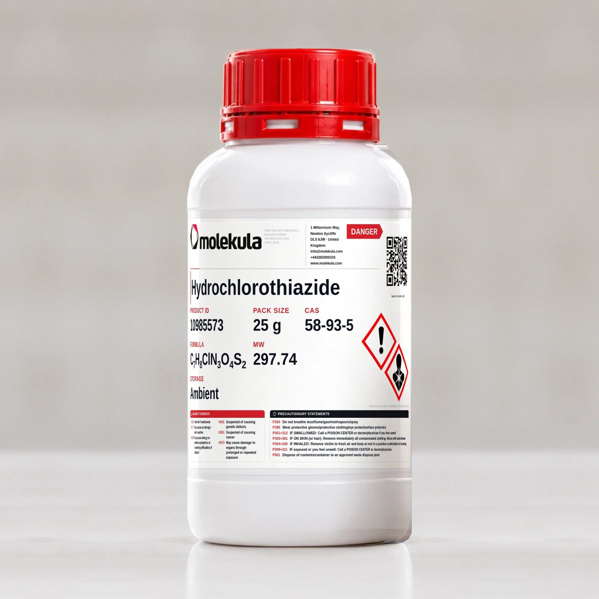 Hydrochlorothiazide, 25 g pack