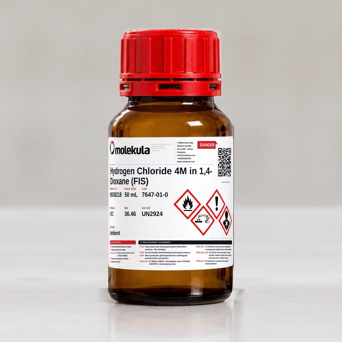 Hydrogen Chloride 4M in 1,4-Dioxane (FIS), 50 mL pack