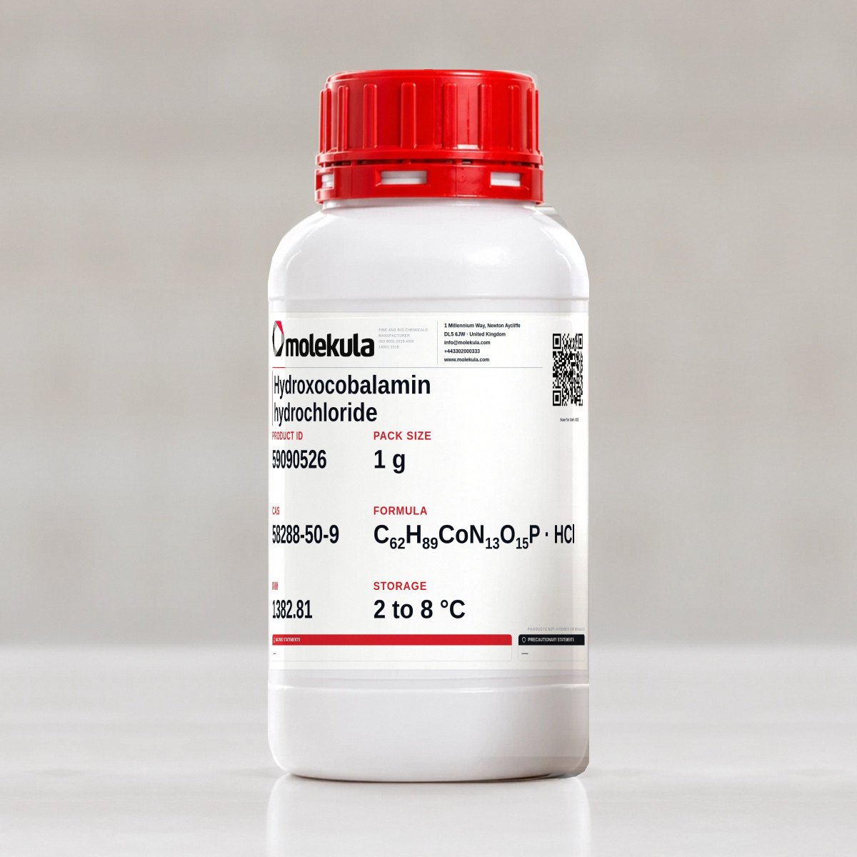 Hydroxocobalamin hydrochloride, 1 g pack