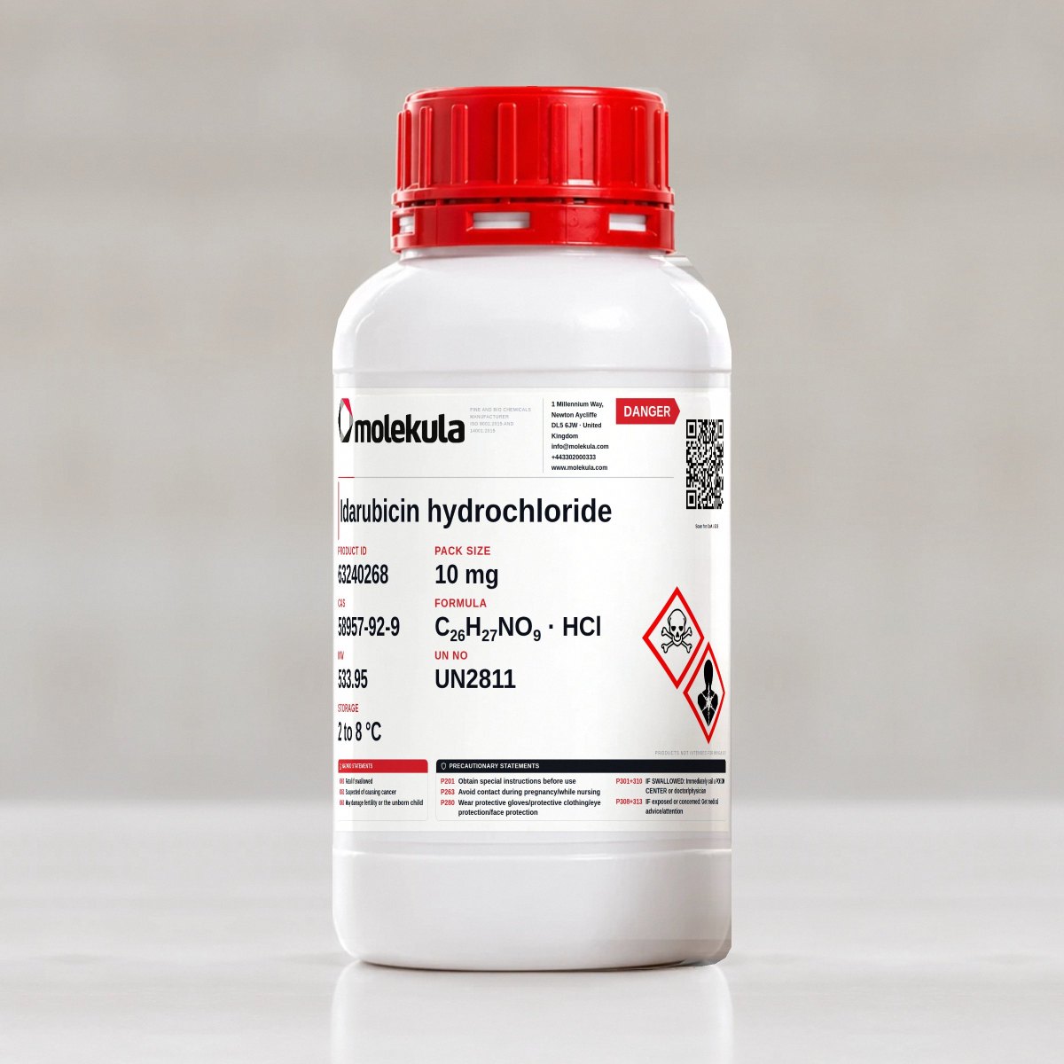 Idarubicin hydrochloride, 10 mg pack