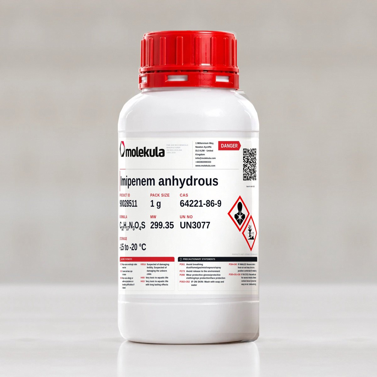 Imipenem anhydrous, 1 g pack