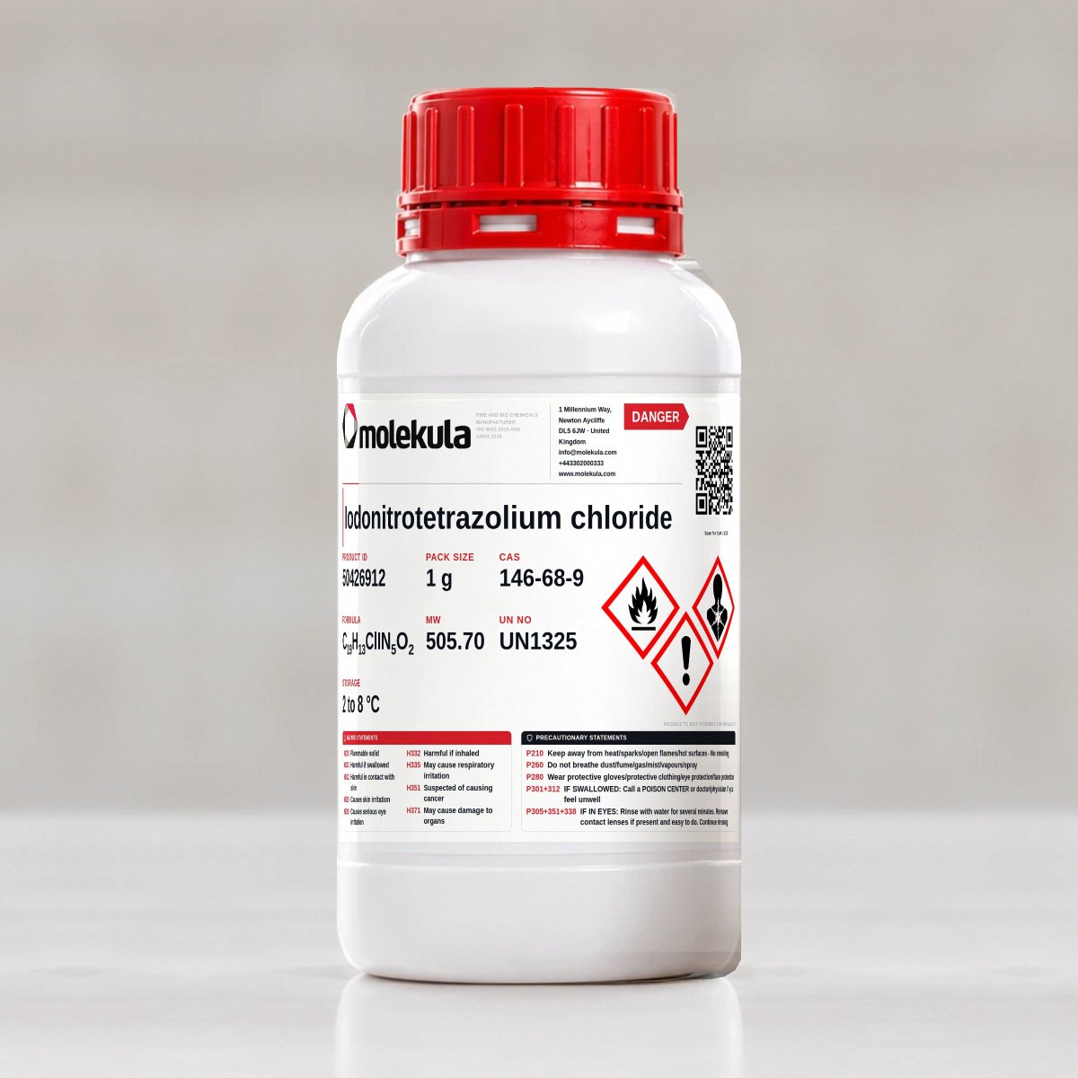 Iodonitrotetrazolium chloride, 1 g pack