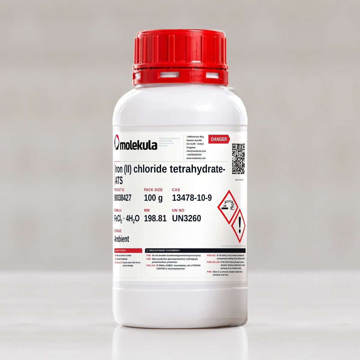 Iron (II) chloride tetrahydrate- ATS, 100 g pack