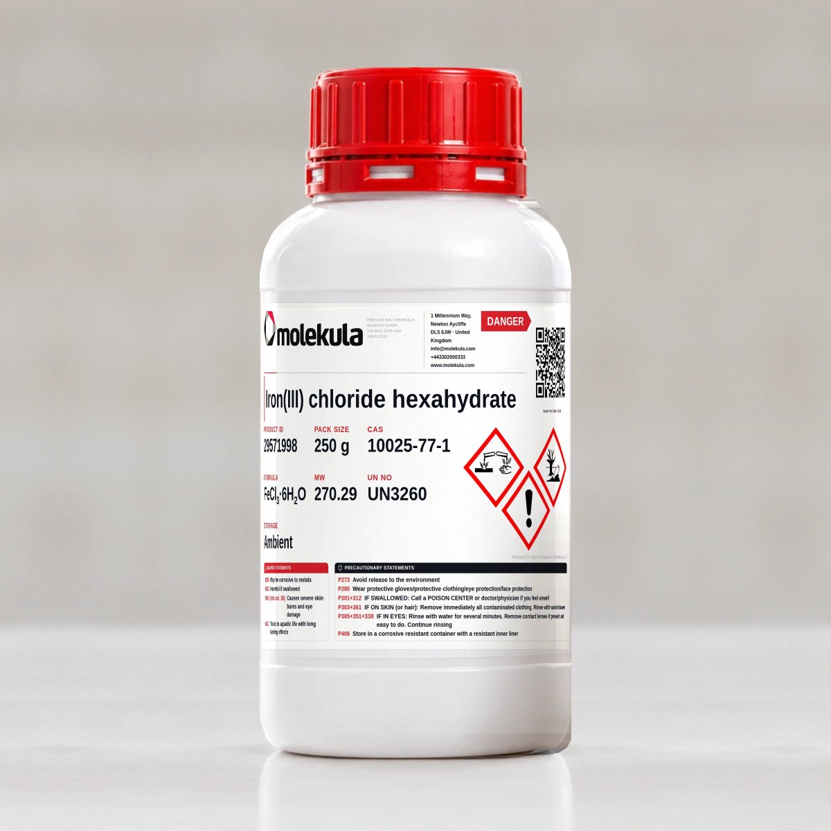 Iron(III) chloride hexahydrate, 250 g pack