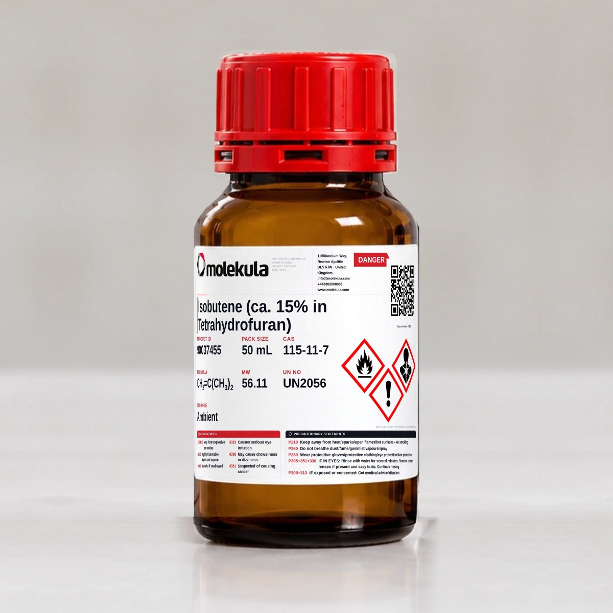 Isobutene (ca. 15% in Tetrahydrofuran), 50 mL pack